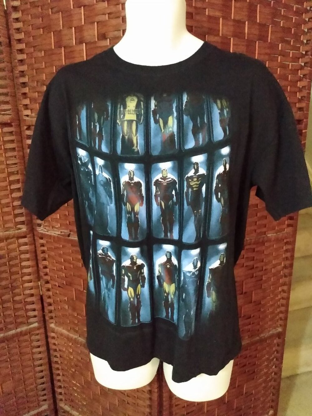 Marvel Mad Engine Iron Man Hall Of Armor T Shirt Adult Large